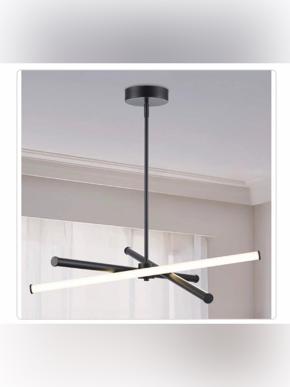New Monteaux York Black Linear LED Pendant Chandelier